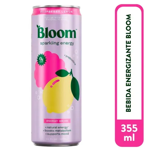 Bloom Sparkling Energ Ras Lemon 355ml