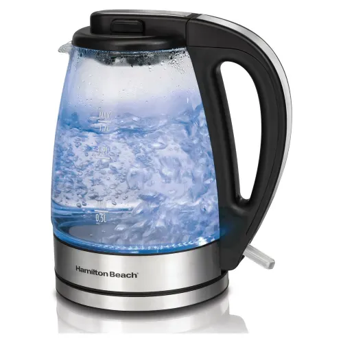 Hervidor de agua Hamilton Beach jarra de vidrio capacidad 1.7 L