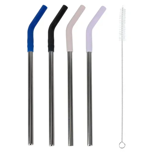 Set de pajillas de acero 5 Pzas - 32 oz