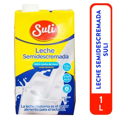 Leche Semidescremada Suli 1.5% Grasa - 1 L