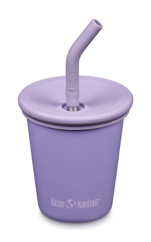 Vaso Klean Kanteen para niño Kid Cup 10 oz Kid Straw Lid Paisley Purple