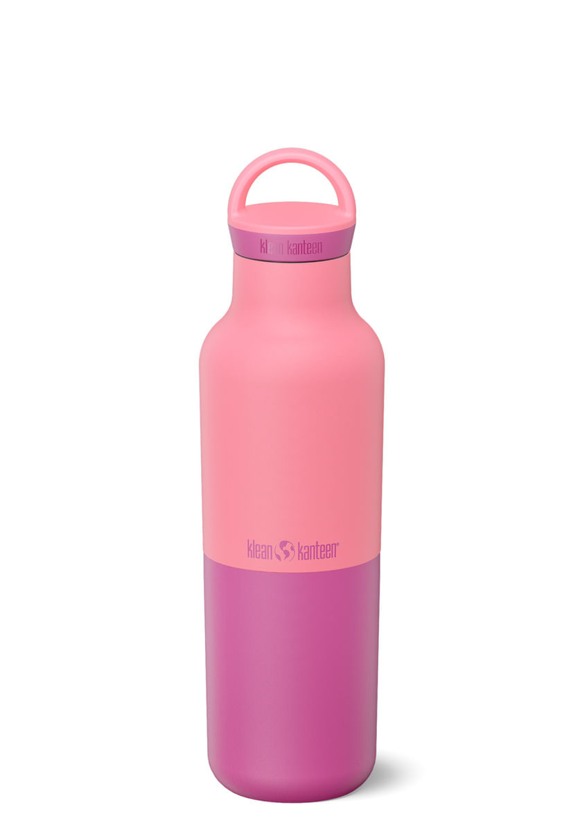 Botella Klean Kanteen  Rise Classic Insulada 20 oz Arch Loop Cap Pink Lemonade