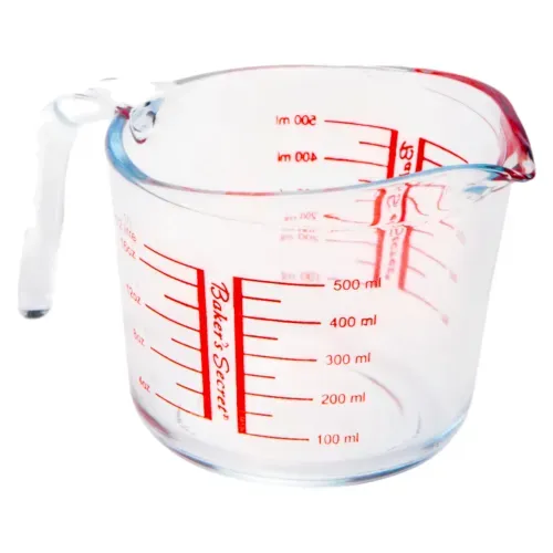 Taza De Vidrio p Medir 500ml Bakers Secr