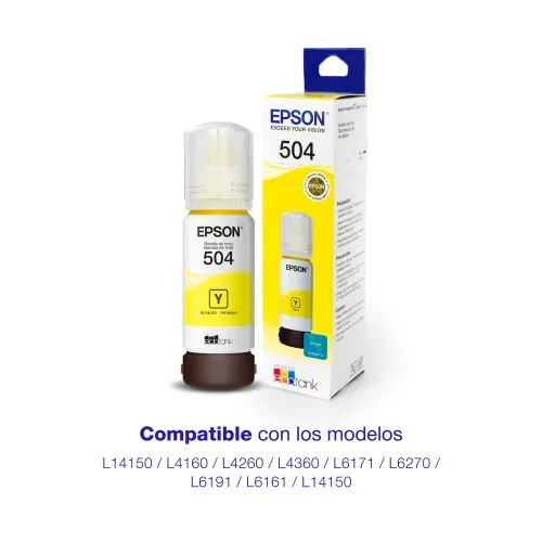 Botella Tinta Epson Amarillo T504