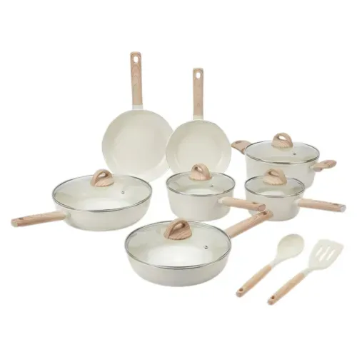 Bateria De Cocina Hometrends Cerámica 14 Pzas