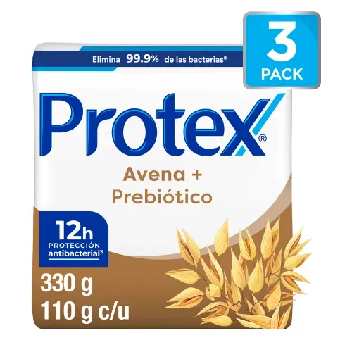 Jabón de Tocador Antibacterial Protex Avena 110 g 3 Pack