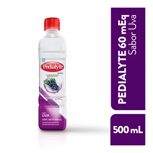 Suero de Rehidratación Oral, Pedialyte®60 mEq Uva  - 500 mL