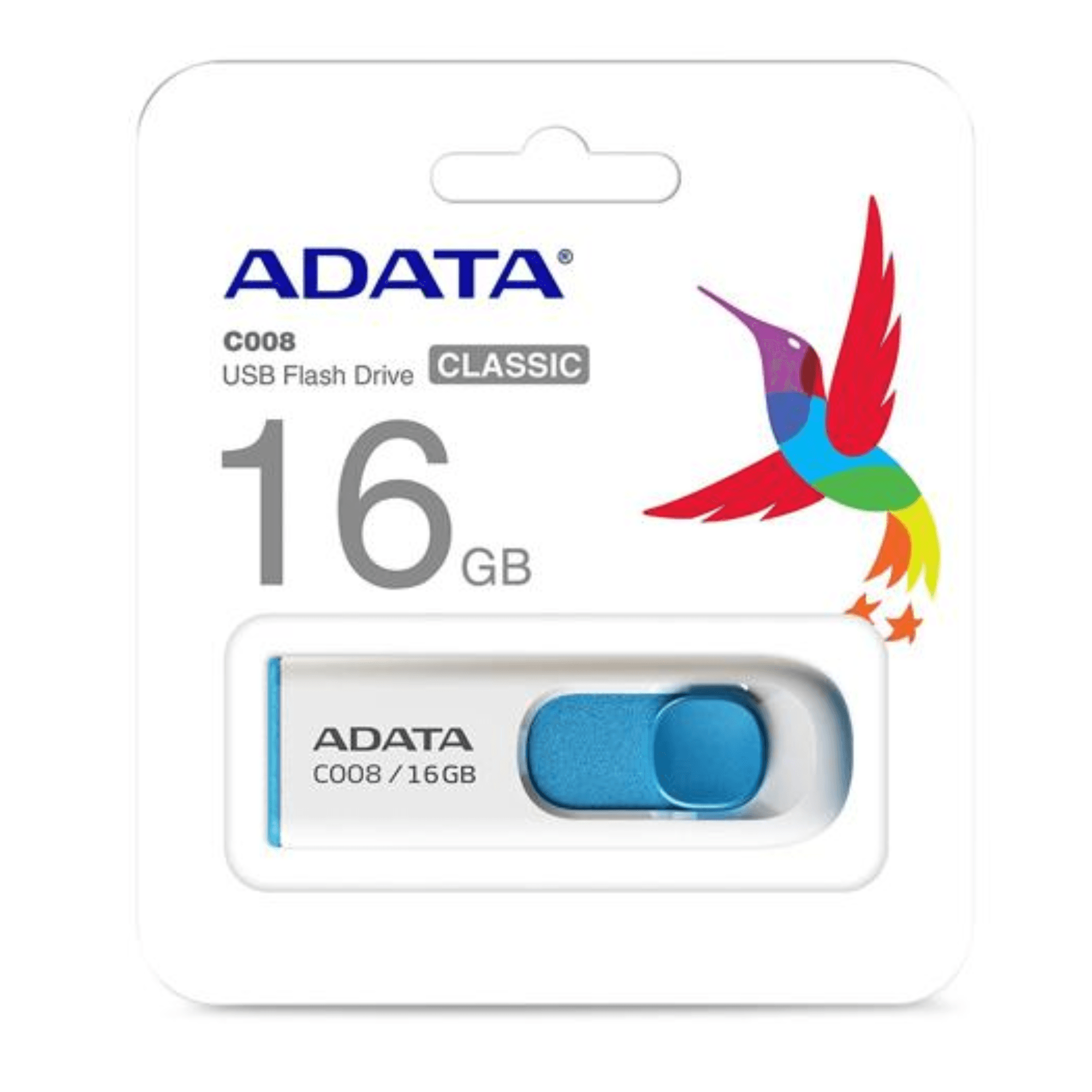 Memoria Adata Usb 2.0 16gb White+Blue Ac008 16g-Rwe