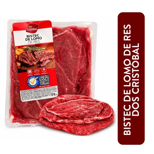 Bistec Lomo De Res Tenderizado Don Critobal, Empacado, Precio indicado por Kilo