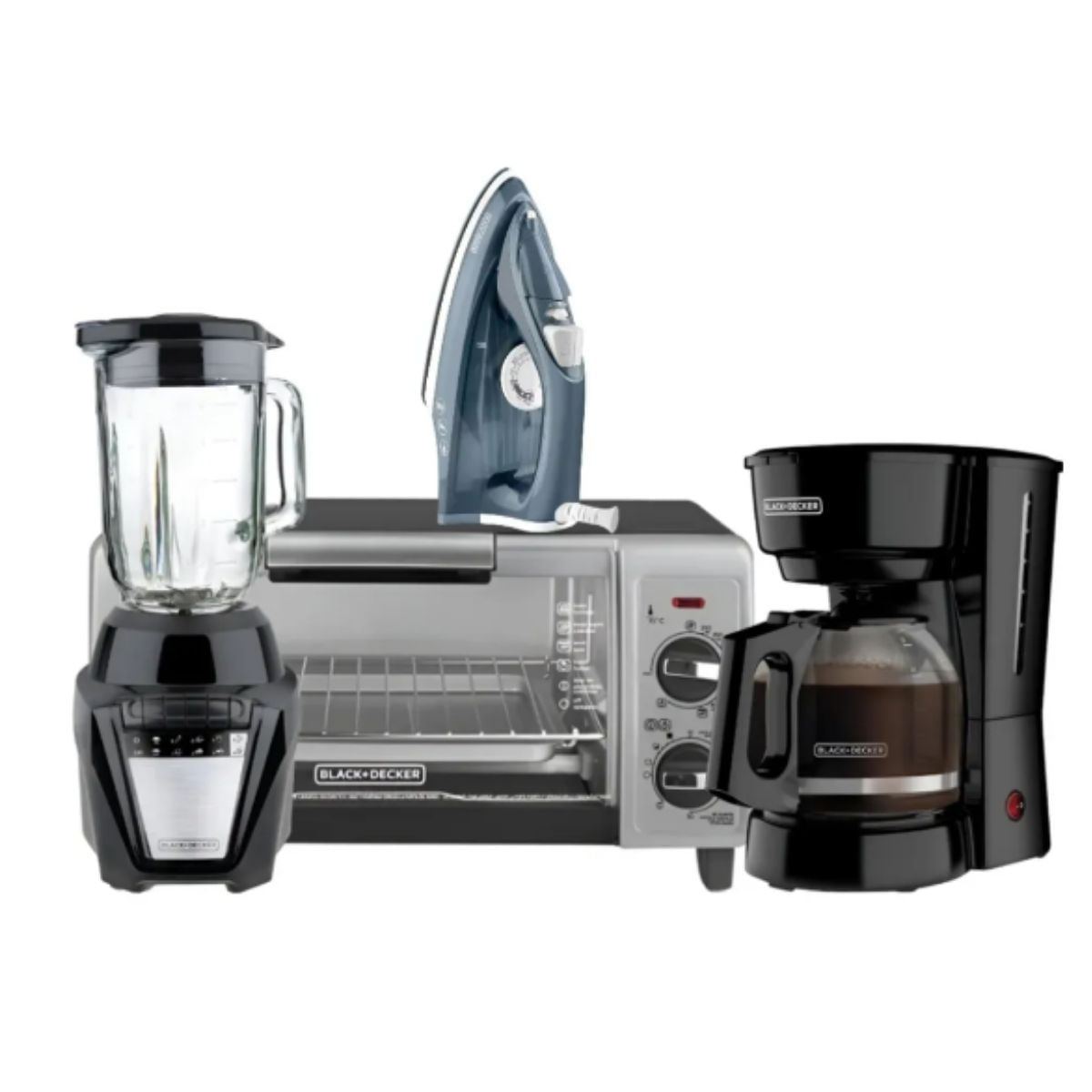 Combo Black + decker plancha + horno tostador + licuadora + cafetera CBBD1747