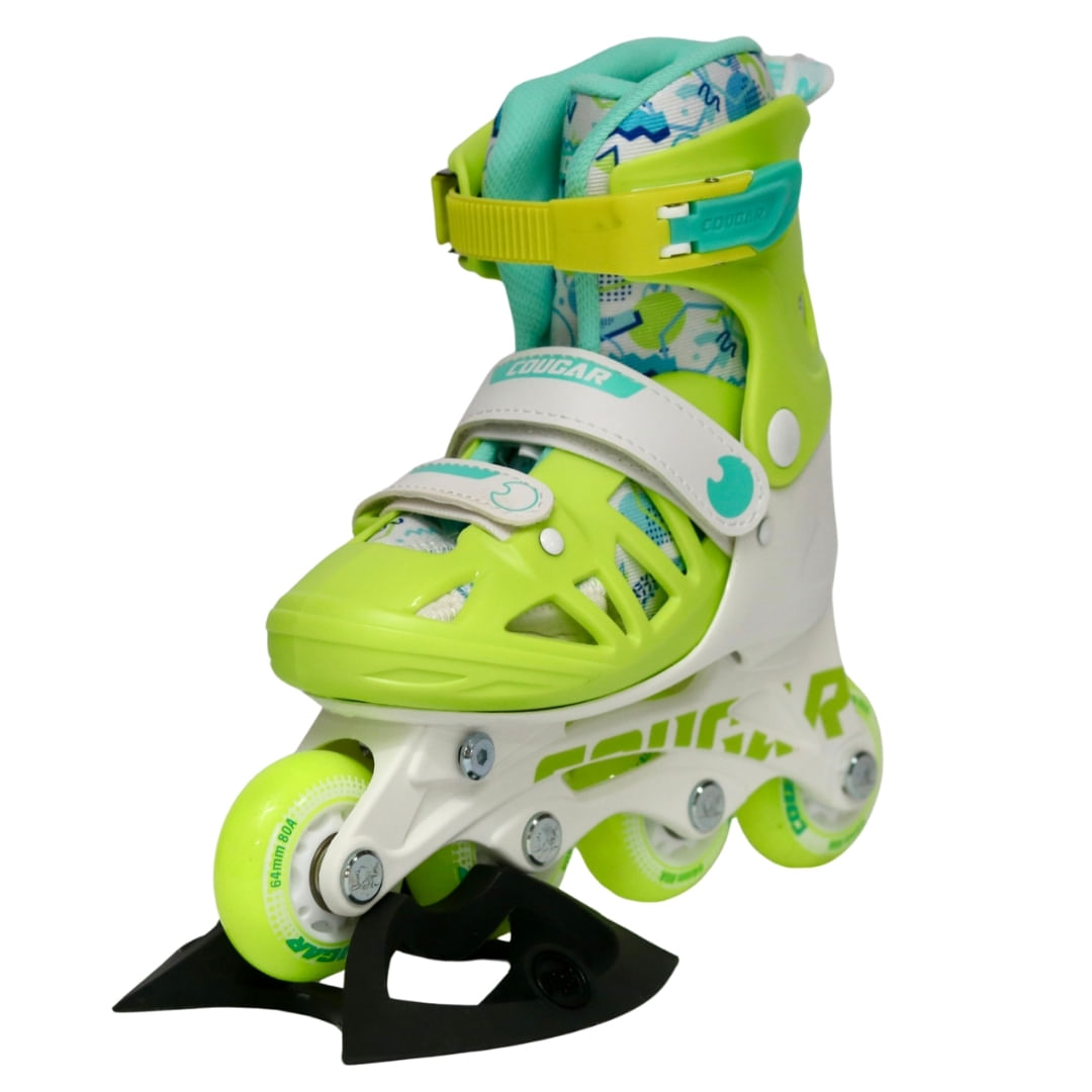 Patín línea Cougar Kids verde limon