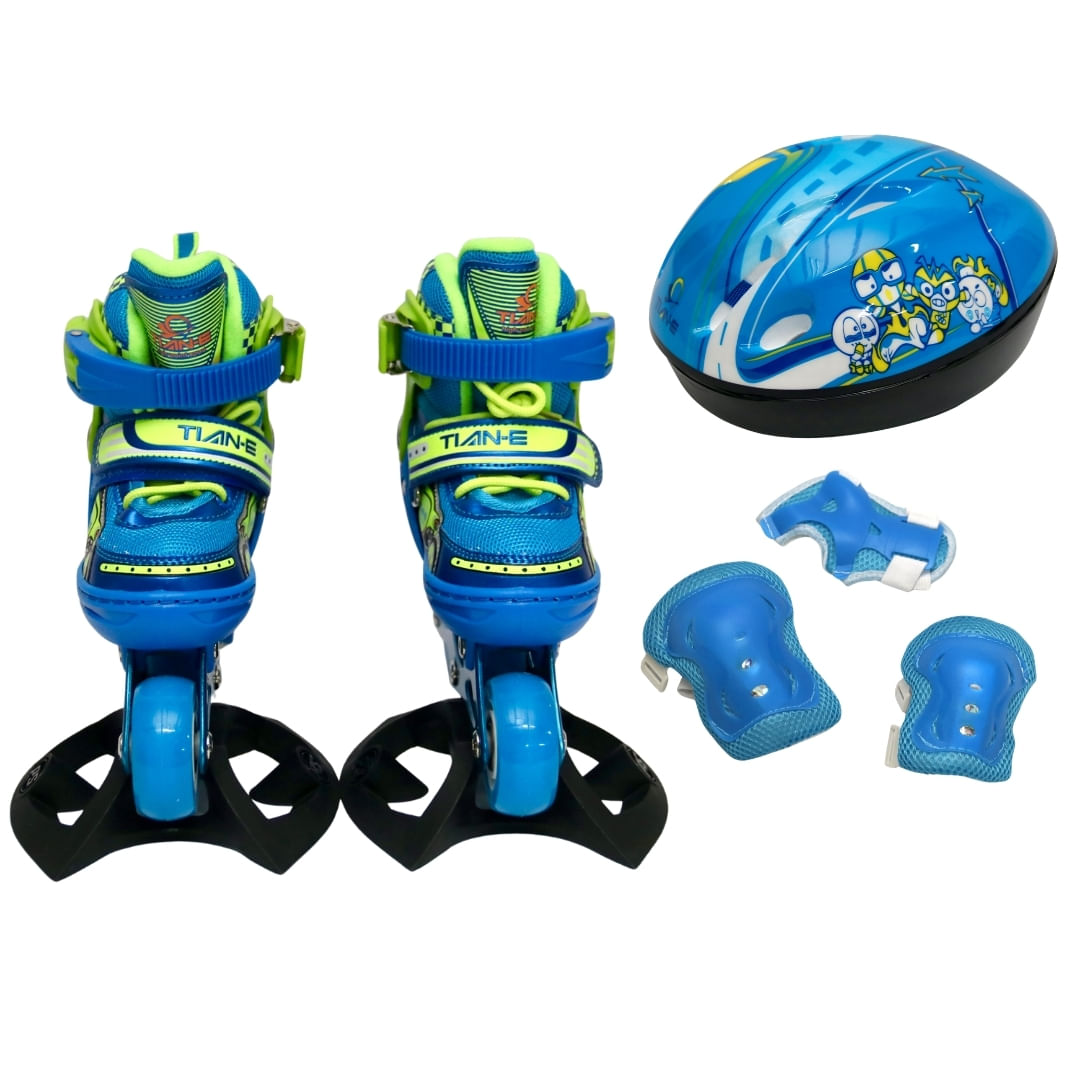 Patín línea en kit Tiane azul