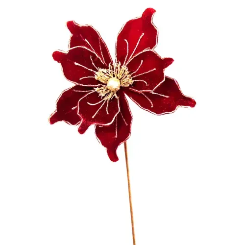Pick Holiday Time de flor de Pascua para Navidad - 40 cm