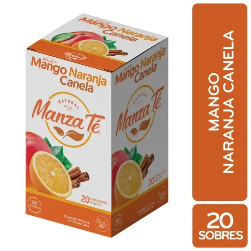Infusión Mango Naranja Canela Manza Té caja 20 Uds - 26 g