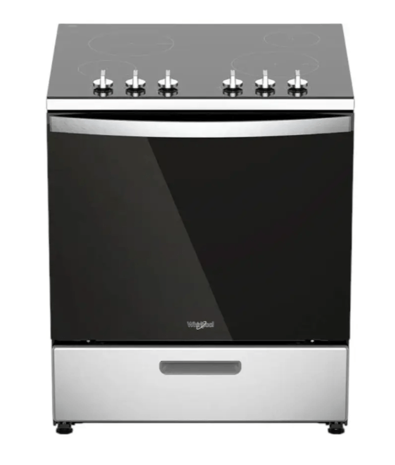 Cocina Vitrocerámica Whirlpool LWFRE1330D cuatro quemadores, 30" acero inoxidable