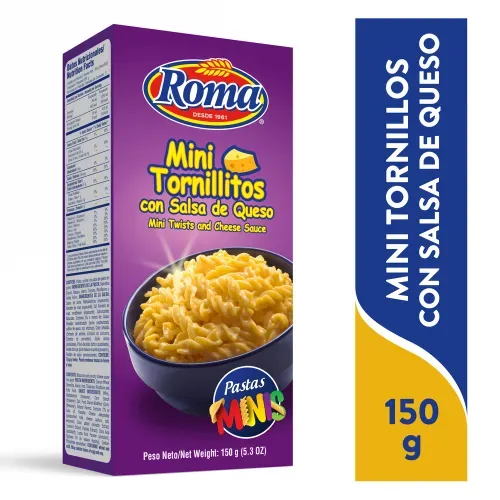 Mini tornillitos Pastas Roma con salsa de queso - 150 g
