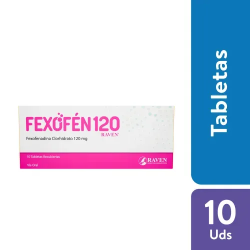 Fexofén 120 mg Raven caja 10 comprimidos - Precio indicado por caja