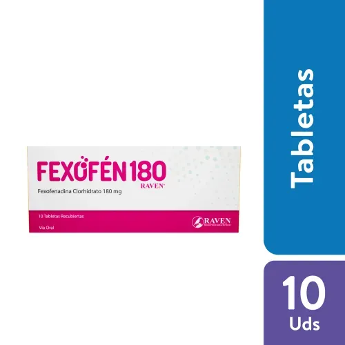 Fexofen 180 mg caja 10 comprimidos - Precio indicado por caja
