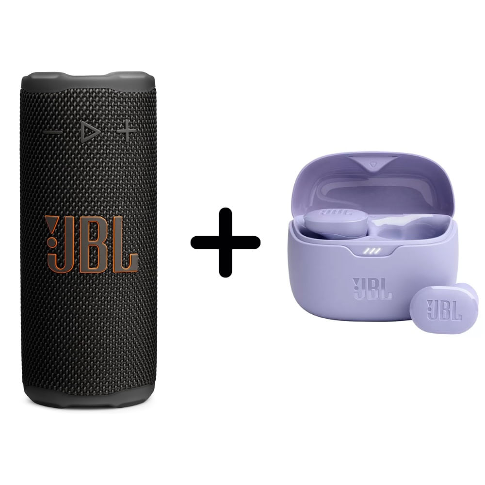 Combo Parlante Bluetooth JBL Grip Negro Portátil y Audífonos JBL