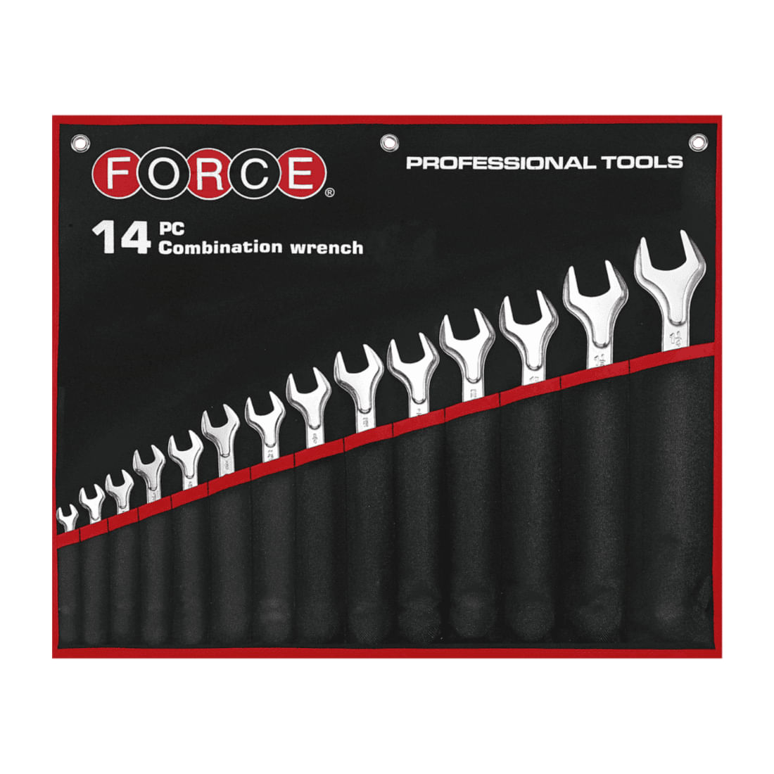 Juego 14 llaves combinadas 5/16"-1.1/4" con funda (old 5141s) FORCE