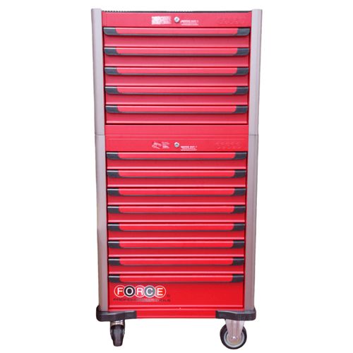 Carro con gabinete adicional total 13 gavetas 562 herramientas mm y pulg. 1013r-562 FORCE