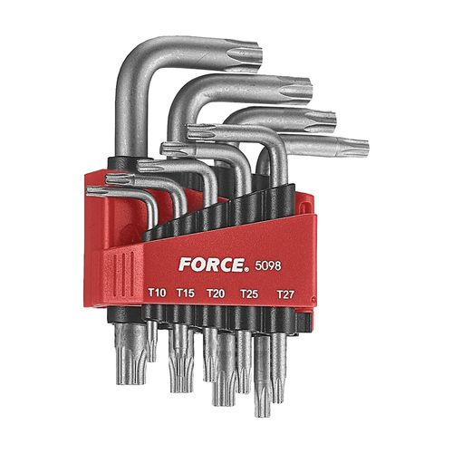 Juego de 9 llaves torx en bastidor de metal T10 a T50 FORCE
