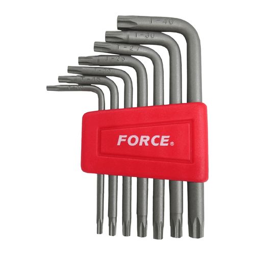 Juego de 7 llaves torx a prueba de manipulacion con abrazadera T10h-T40h FORCE
