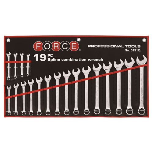 Juego de 19 llaves combinadas spline m6 - m24 FORCE