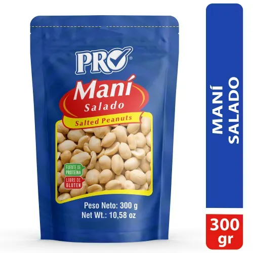 Maní PRO con sal doypack - 300 g