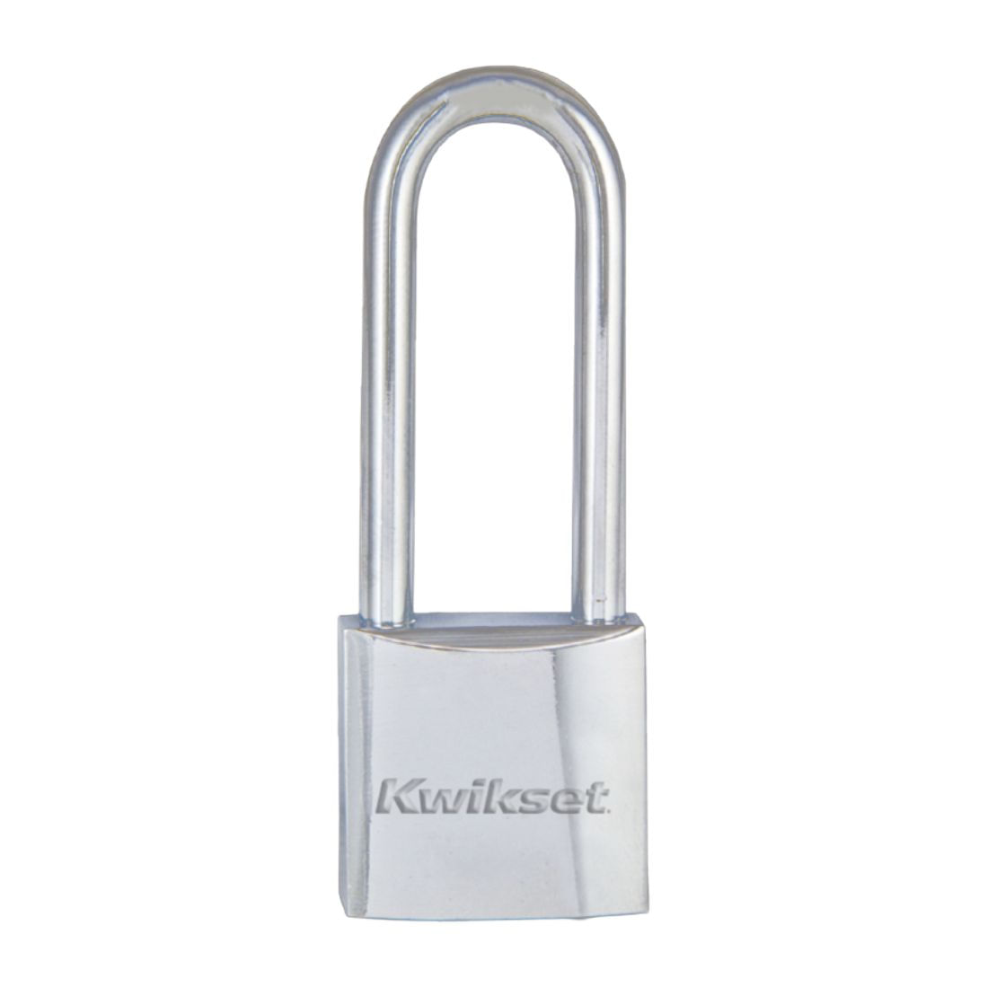 Candado latón macizo cromado cuello largo KWIKSET 50mm en blíster
