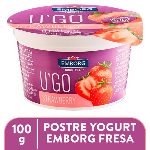 Postre Yogurt Emborg Fresa 100gr Ea