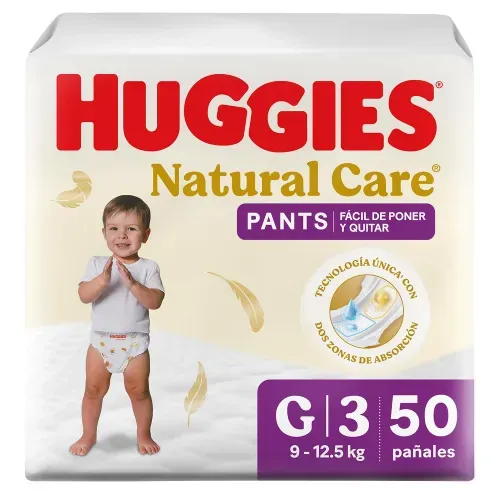 Pañales Huggies Natural Care Pants Etapa 3/G - 50 Unidades