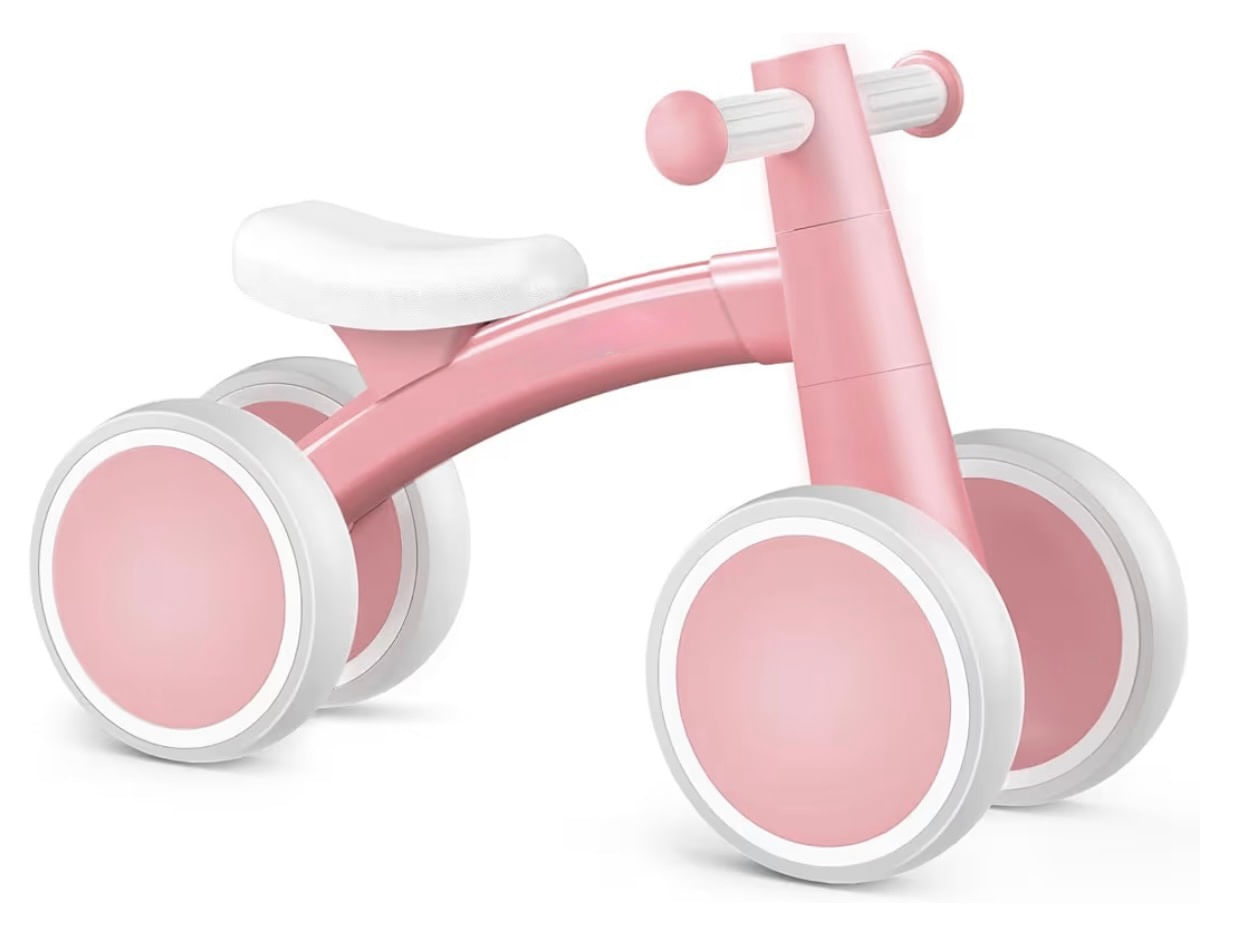 Bicicleta de balance para bebé The Baby Club de 12 a 36 meses ligera segura ergonómica rosado hot pink