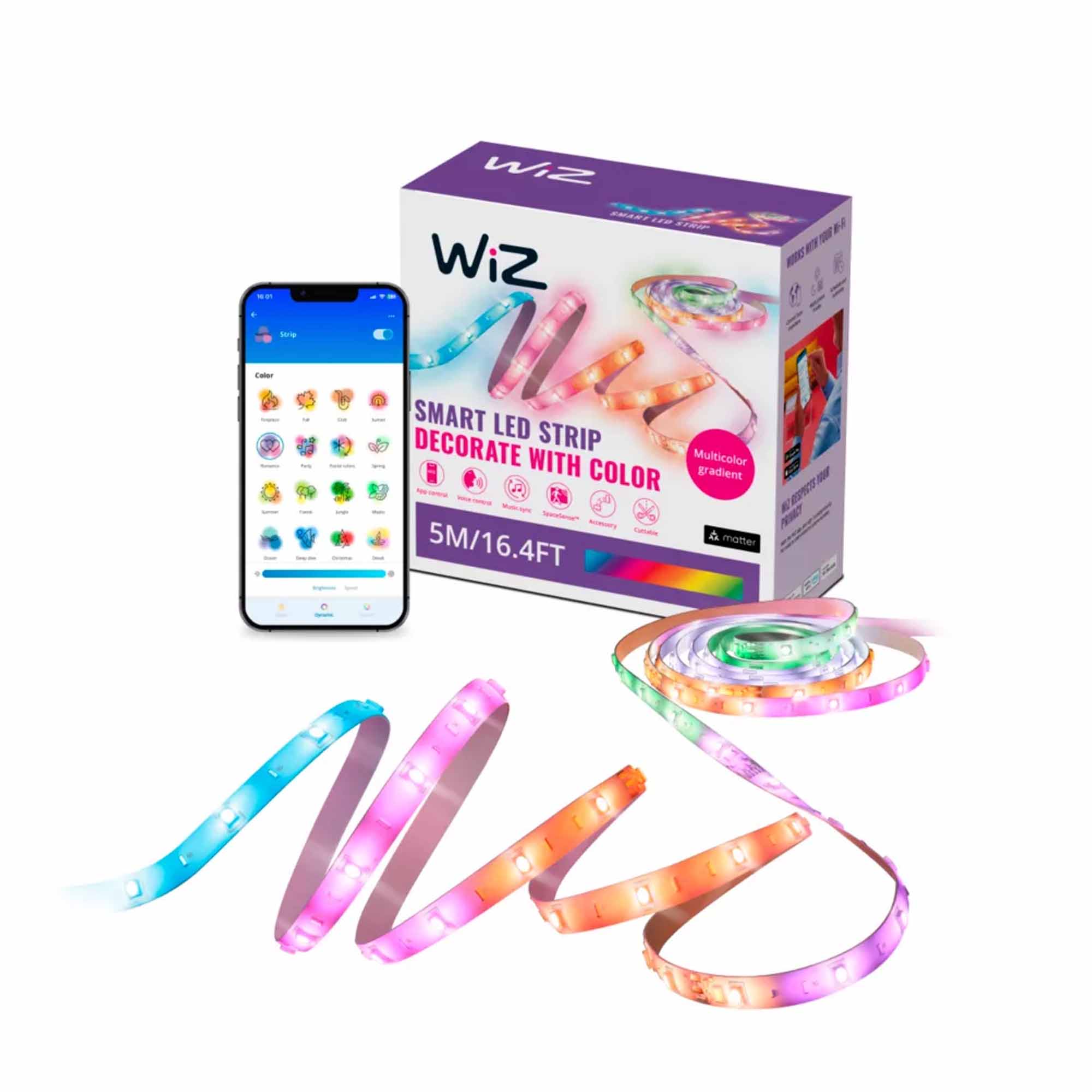 WiZ Tira LED RGBIC 5m Type-A