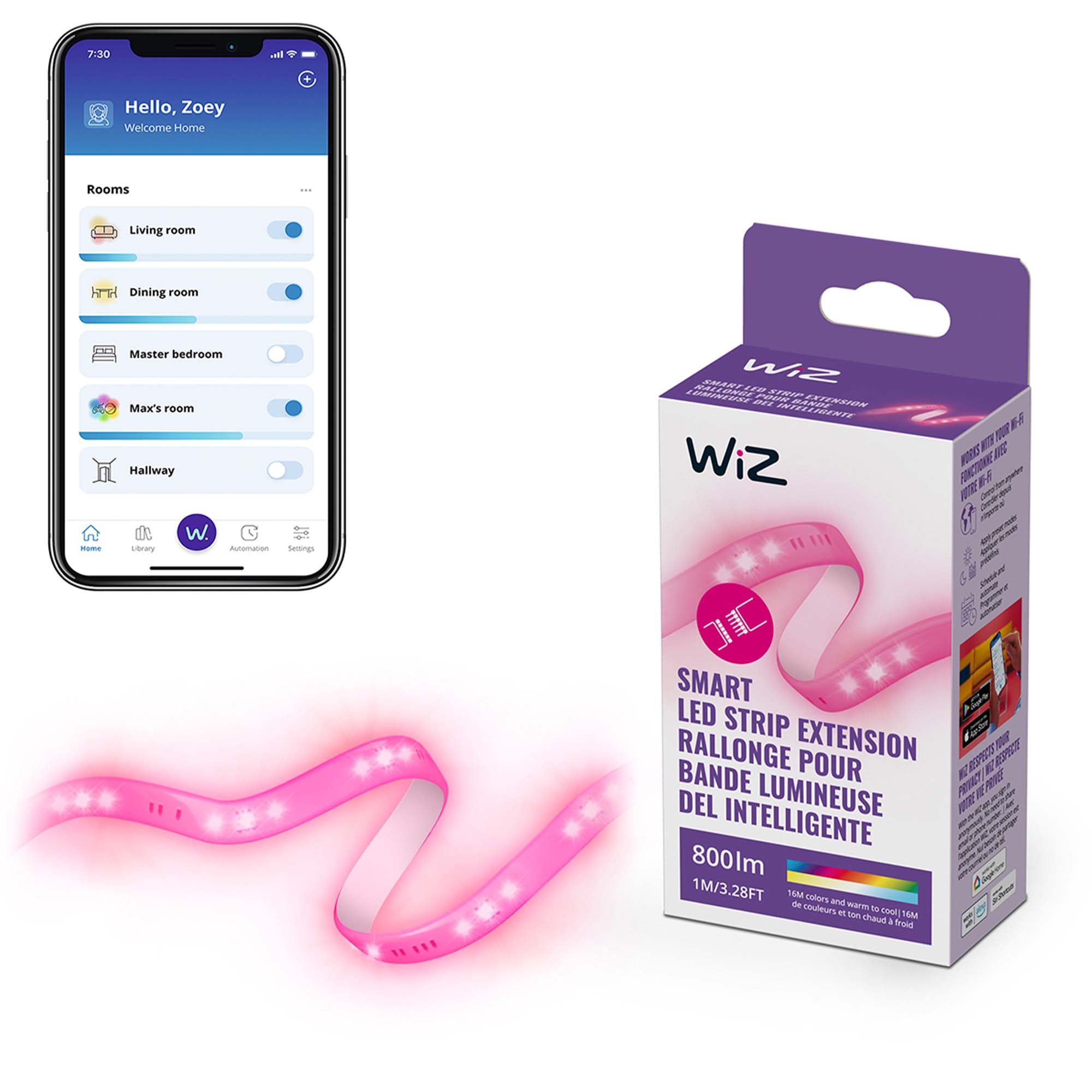 WIZ Extensión de tira LED Wi-Fi LED Strip 1M 800lm extension NAM