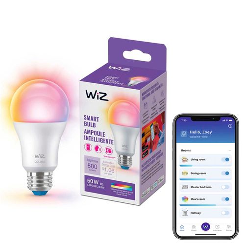 WIZ Bombillo Inteligente 8.8A19/WI-FI BLE COLOR/922-65 6/1PF