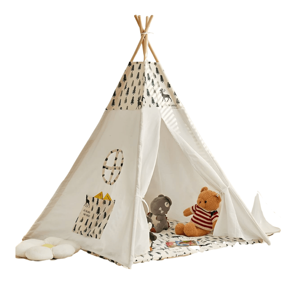 Tipi tienda de campaña para niños con alfombra estampado 180 cm