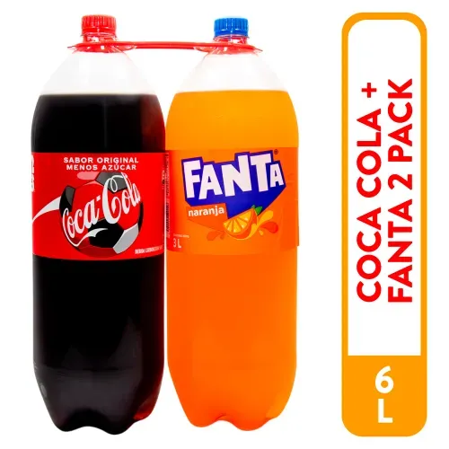 Coca Cola Y Fanta 2pack 6000ml
