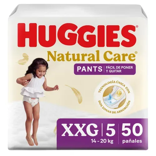 Pañales Huggies Natural Care Pants Etapa 5/XXG - 50 Unidades