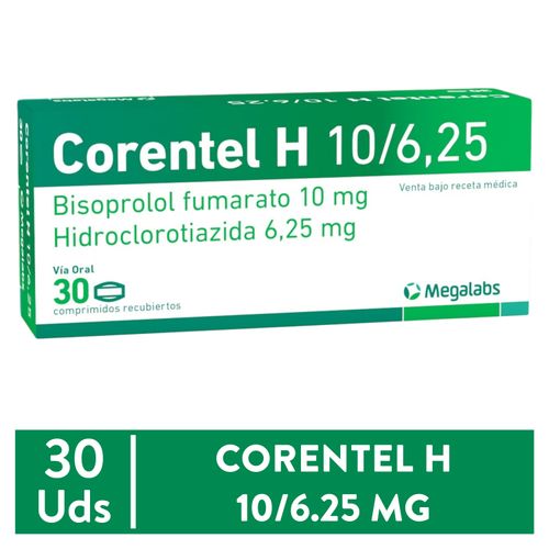 Corentel h 10 6.25 mg x 30 Comp Rec