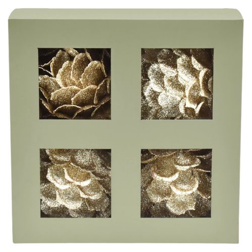 Esferas Holiday Time color champán con textura para Navidad 10 cm - 4 Uds