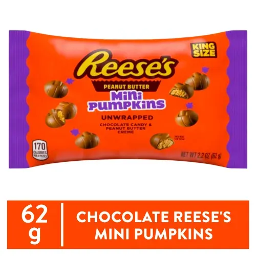 Chocolate Reese's Milk Chocolate Peanut Butter Pumpkin Halloween - 62 g