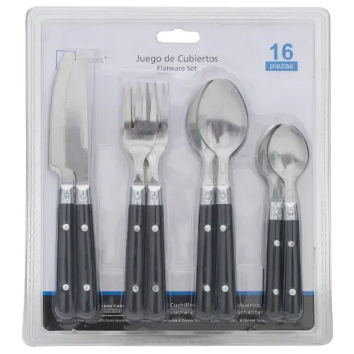Ms Set De Cubiertos 16pzs Acero Inoxidab