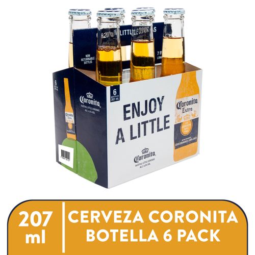 Cerveza Corona Extra Botella 6 Pack - 1242 ml