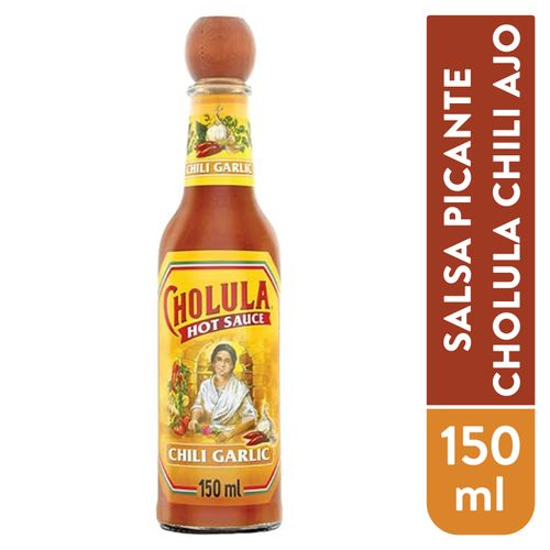 Salsa Cholula picante chili y ajo - 150 g