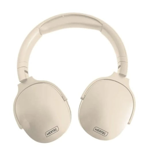 Audífonos diadema bluetooth inalámbricos MT-027W color blanco Mertec