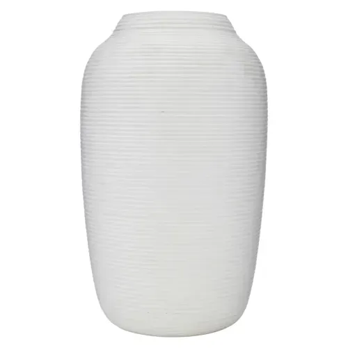 Ht Florero Ceramica Blanco 18cm
