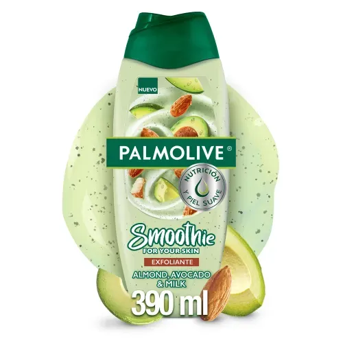 Gel de Baño Palmolive Naturals Smoothie Almendra Aguacate y Leche - 390 ml