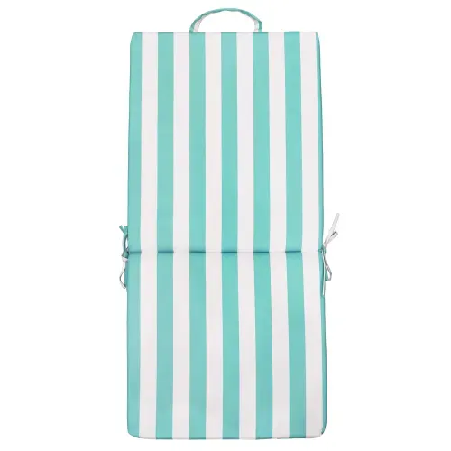 Cojín para exteriores o interiores para silla Mainstays con rayas aqua