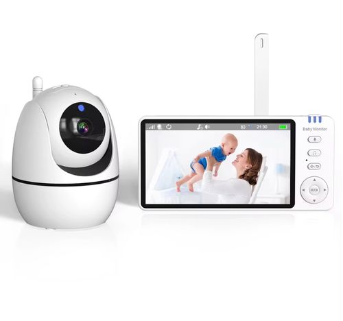 Monitor para bebé con cámara HD pantalla de 5 pulgadas visión nocturna audio bidireccional y sensor de temperatura 1 pza